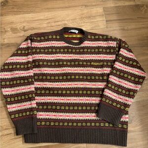 Miu Miu Multi-Color S Patterned Knit Men's Sweater